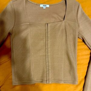 Bustier style long sleeve top